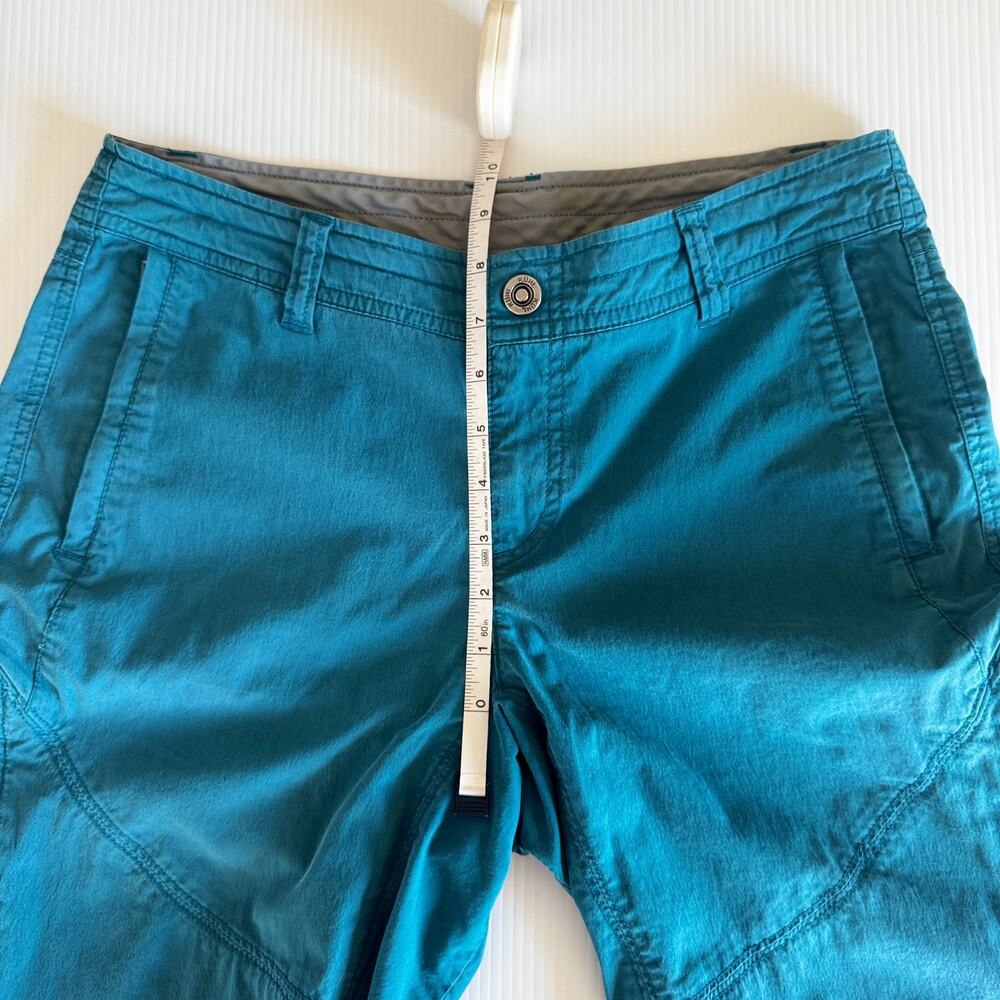 KUHL Spire Hiking Shorts Sz 8 Teal Blue UPF50 Gorpcore Sportif Hiking Camping - Picture 8 of 15